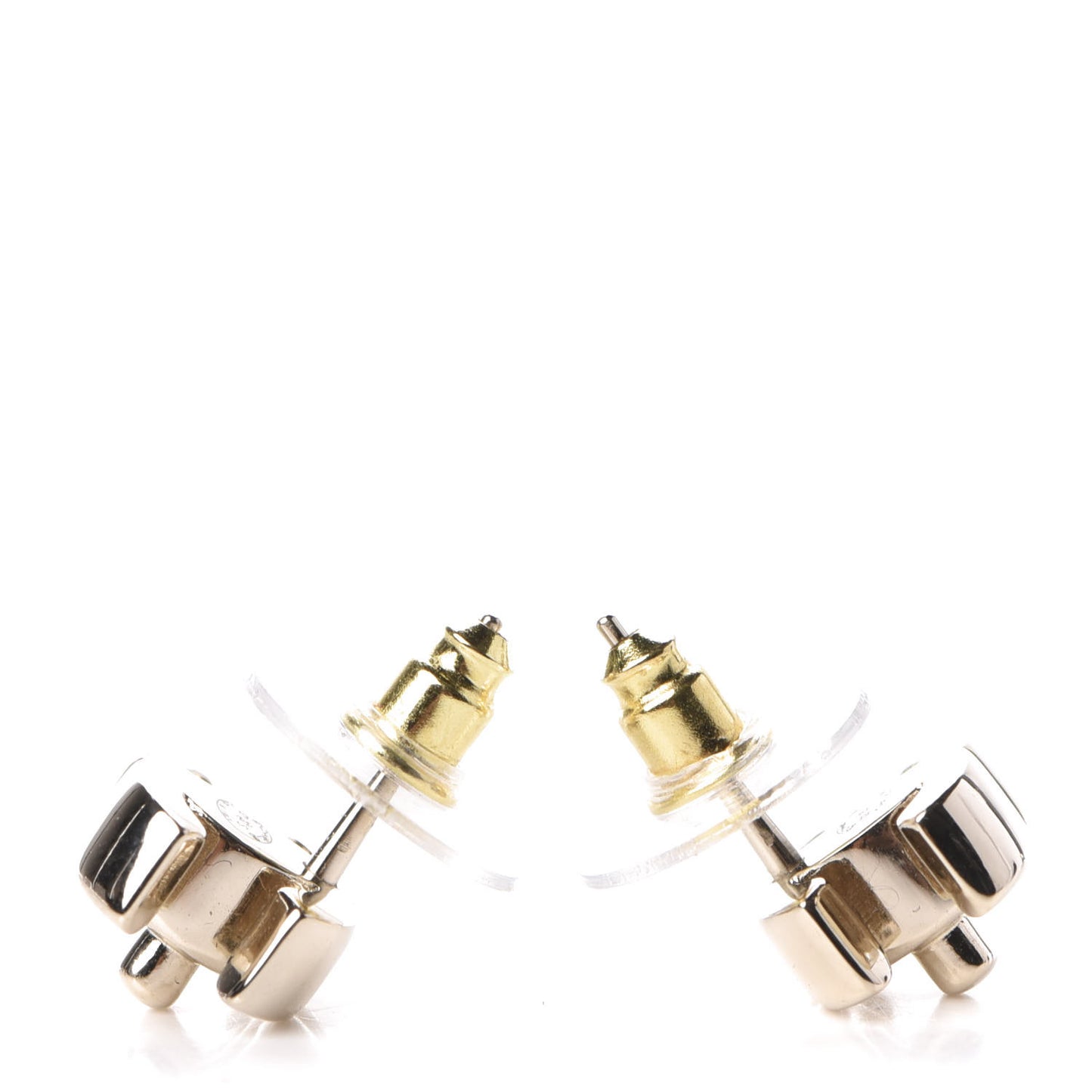 Metal CC Turnlock Earrings Gold