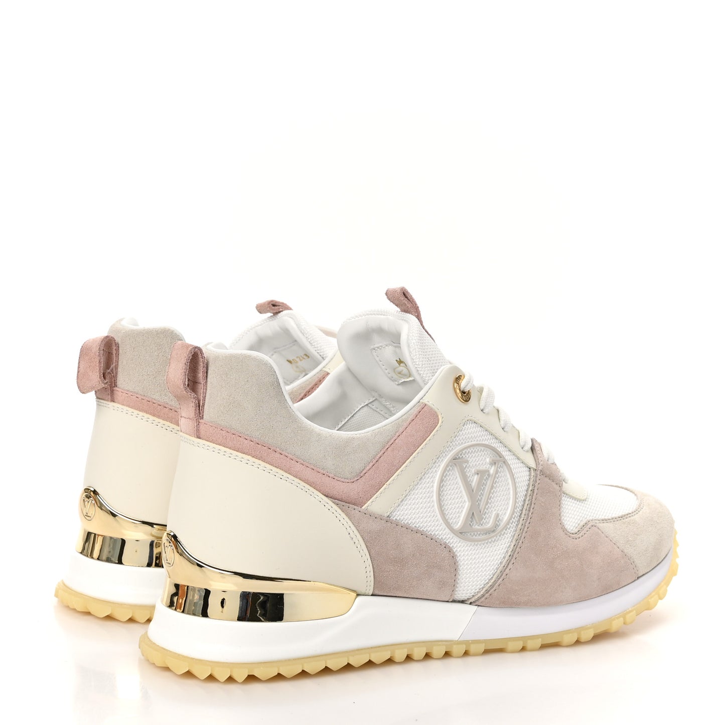 Suede Mesh Run Away Sneakers 38 White Grey