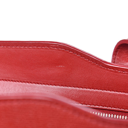 Saint Laurent Textured Calfskin Medium Cabas ChYc Red 12 of 17
