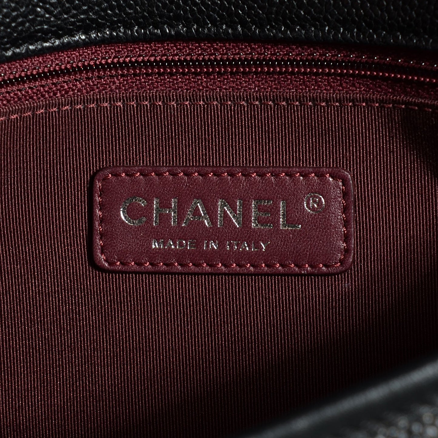 Caviar Quilted French Riviera Medium Flap Black