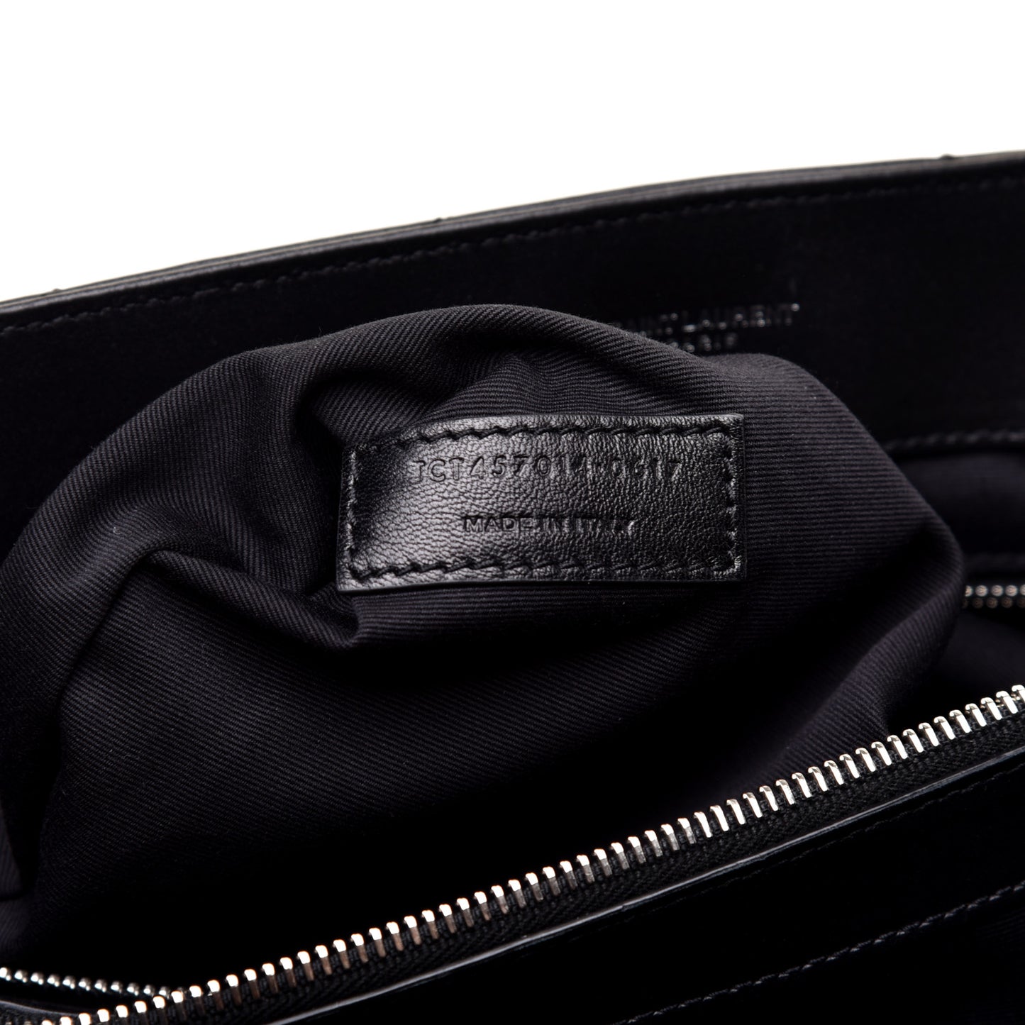 Calfskin Y Quilted Monogram Large Loulou Chain Satchel Black