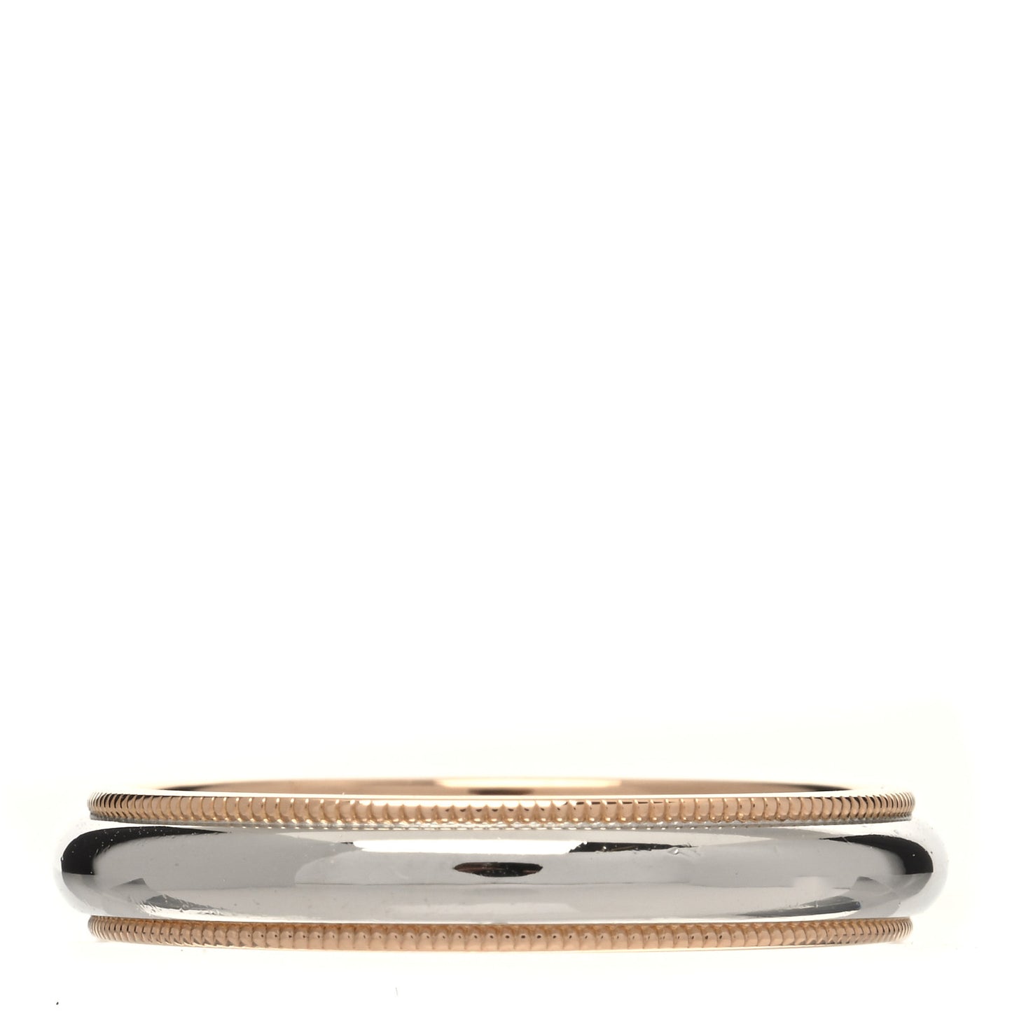 Platinum 18K Rose Gold 4mm Milgrain Wedding Band Ring 60 9
