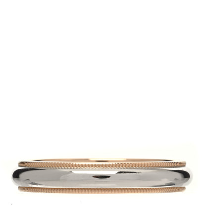 Tiffany Platinum 18K Rose Gold 4mm Together Milgrain Wedding Band Ring 60 9 1 of 6