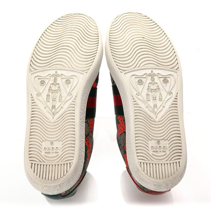 Gucci GG Supreme Monogram Strawberry Web Womens Ace Sneakers 37 Beige Multicolor Red Green 6 of 10