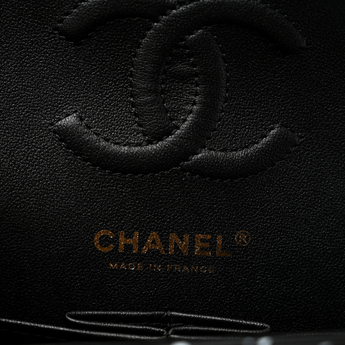 Chanel Calfskin Quilted Logo CC Printed Small Double Flap Black White 6 of 12