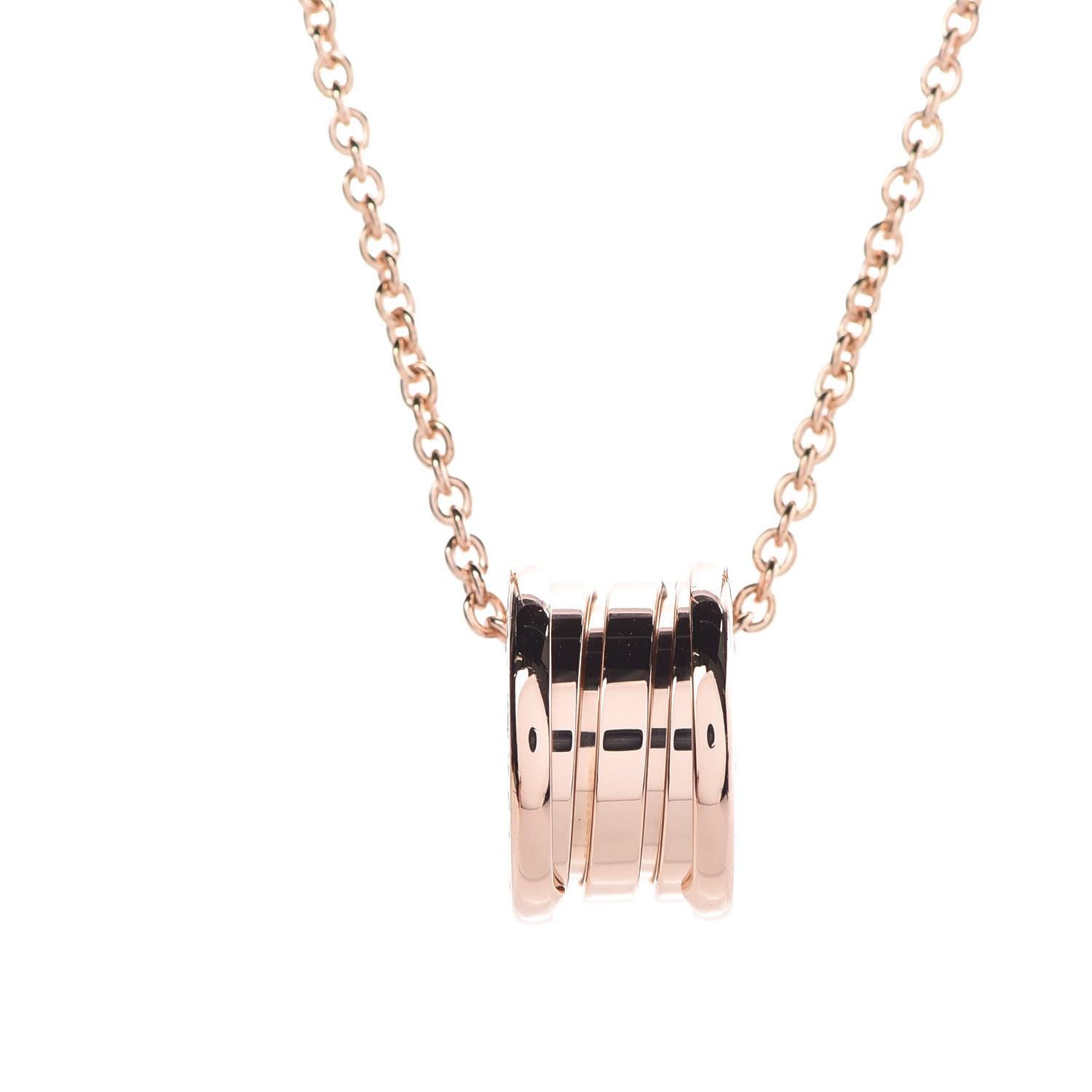 Bulgari 18K Rose Gold B.Zero1 Pendant Necklace 4 of 8