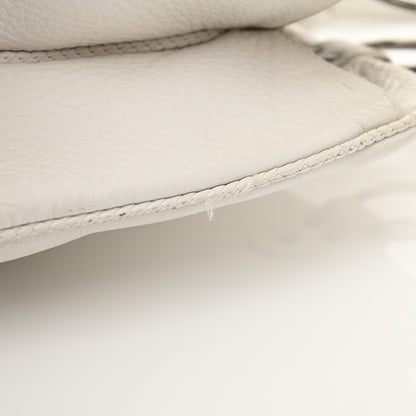 Christian Dior Calfskin Braided Gaucho Double Saddle Bag White 16 of 17