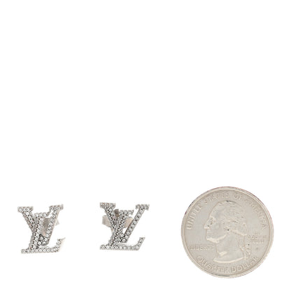 Louis Vuitton Crystal LV Iconic Earrings Silver 2 of 5