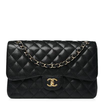 Chanel Caviar Quilted Jumbo Double Flap Black 1 of 15