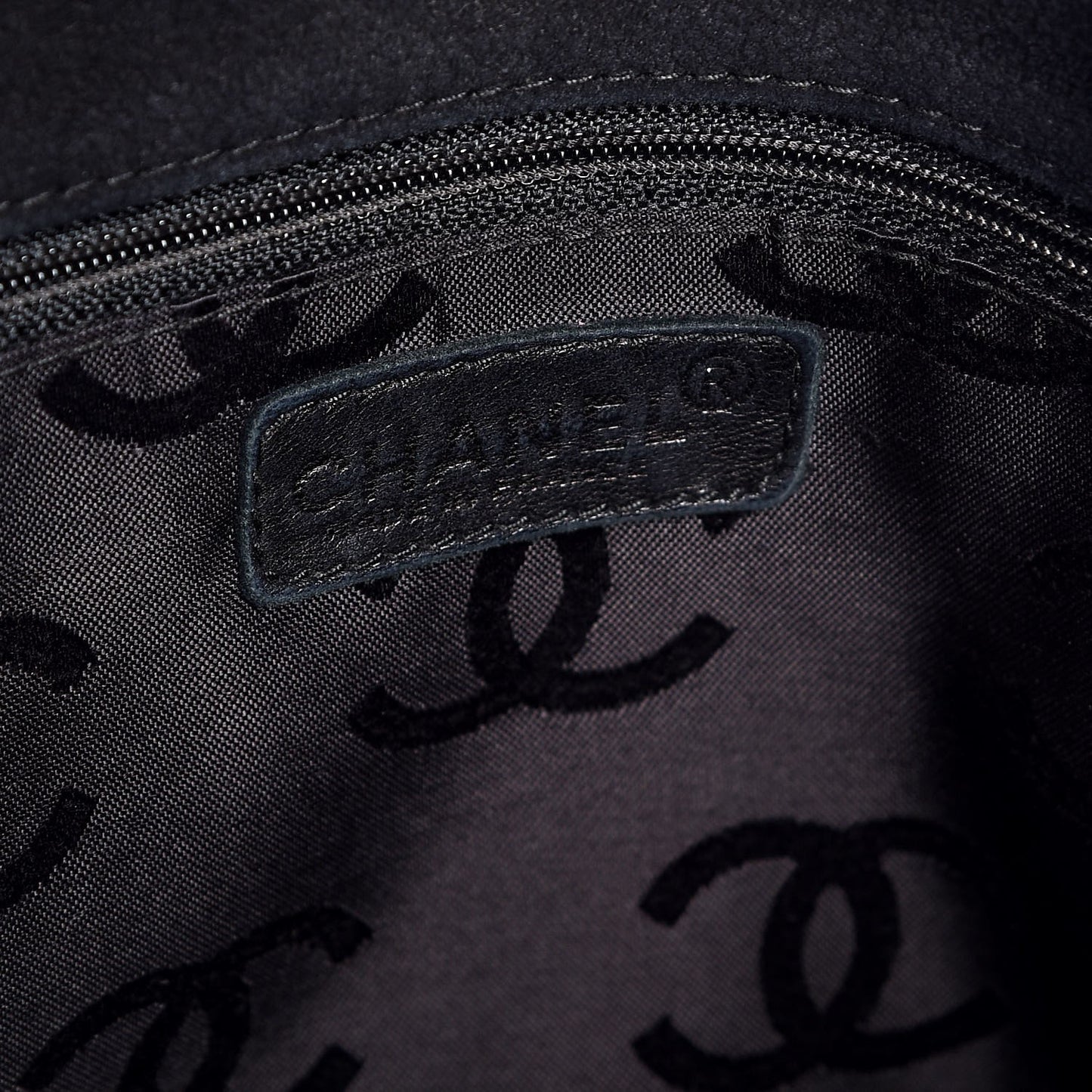 Suede Stitched Shoulder Bag Black