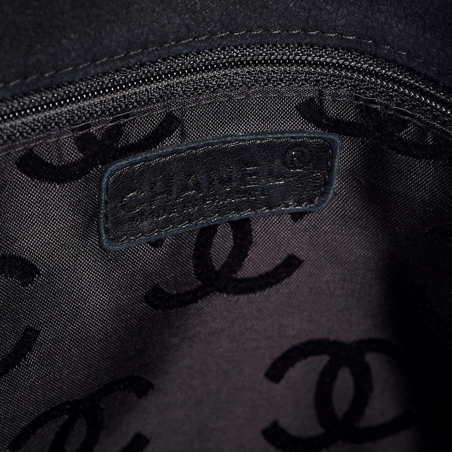 Chanel Suede Stitched Shoulder Bag Black 6 of 11