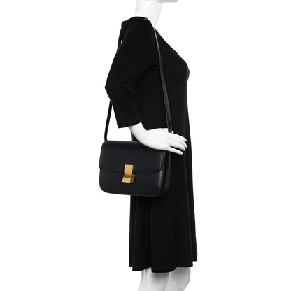 Celine Box Calfskin Medium Classic Box Flap Bag Black 1 of 10