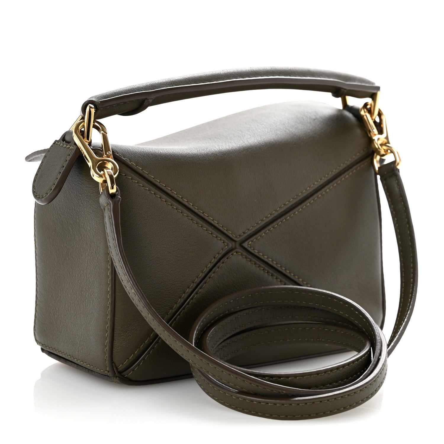 Loewe Calfskin Mini Puzzle Bag Khaki Green 3 of 11