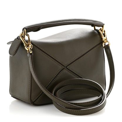 Loewe Calfskin Mini Puzzle Bag Khaki Green 3 of 11