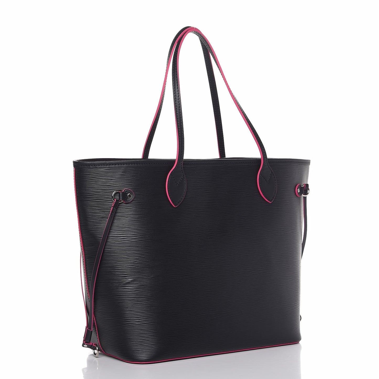 Epi Neverfull MM Black Hot Pink