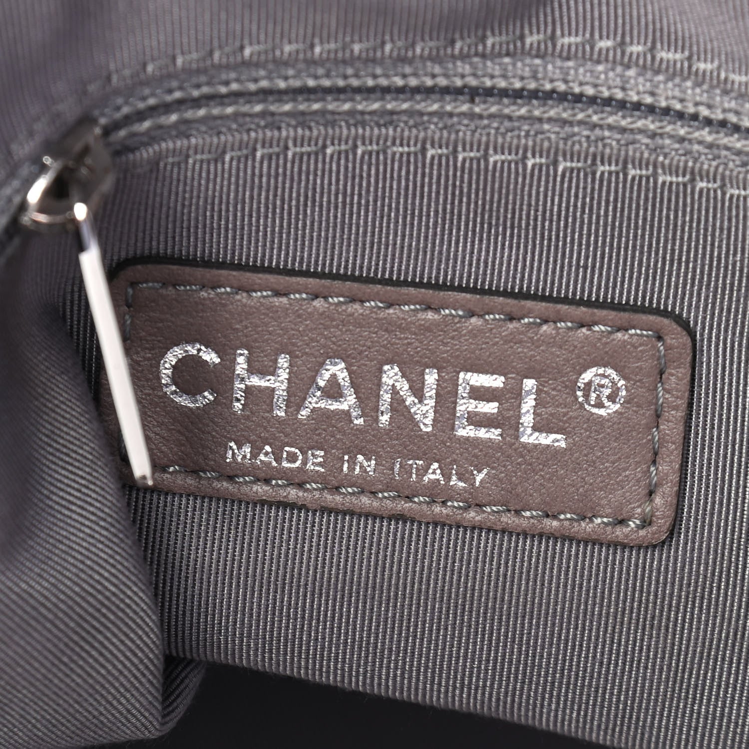 Chanel Metallic Cracked Calfskin Modern Chain Tote Dark Silver 6 of 9