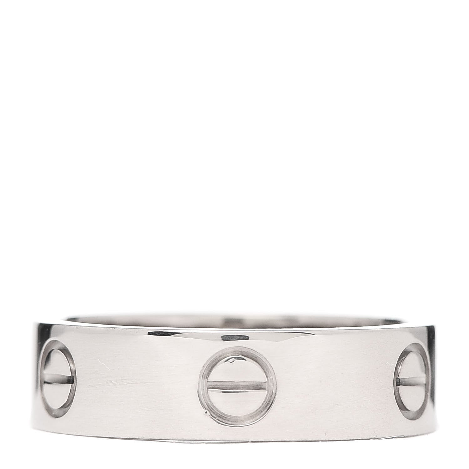 Cartier 18K White Gold 6mm LOVE Ring 59 8.75 1 of 5