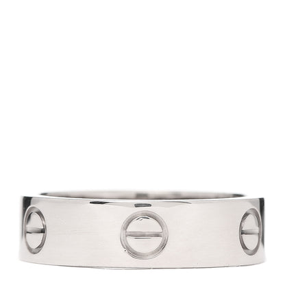 Cartier 18K White Gold 6mm LOVE Ring 59 8.75 1 of 5