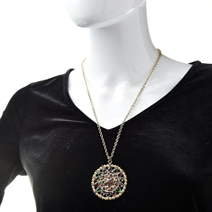 Chanel Gripoix Pearl Medallion Necklace Gold 2 of 5
