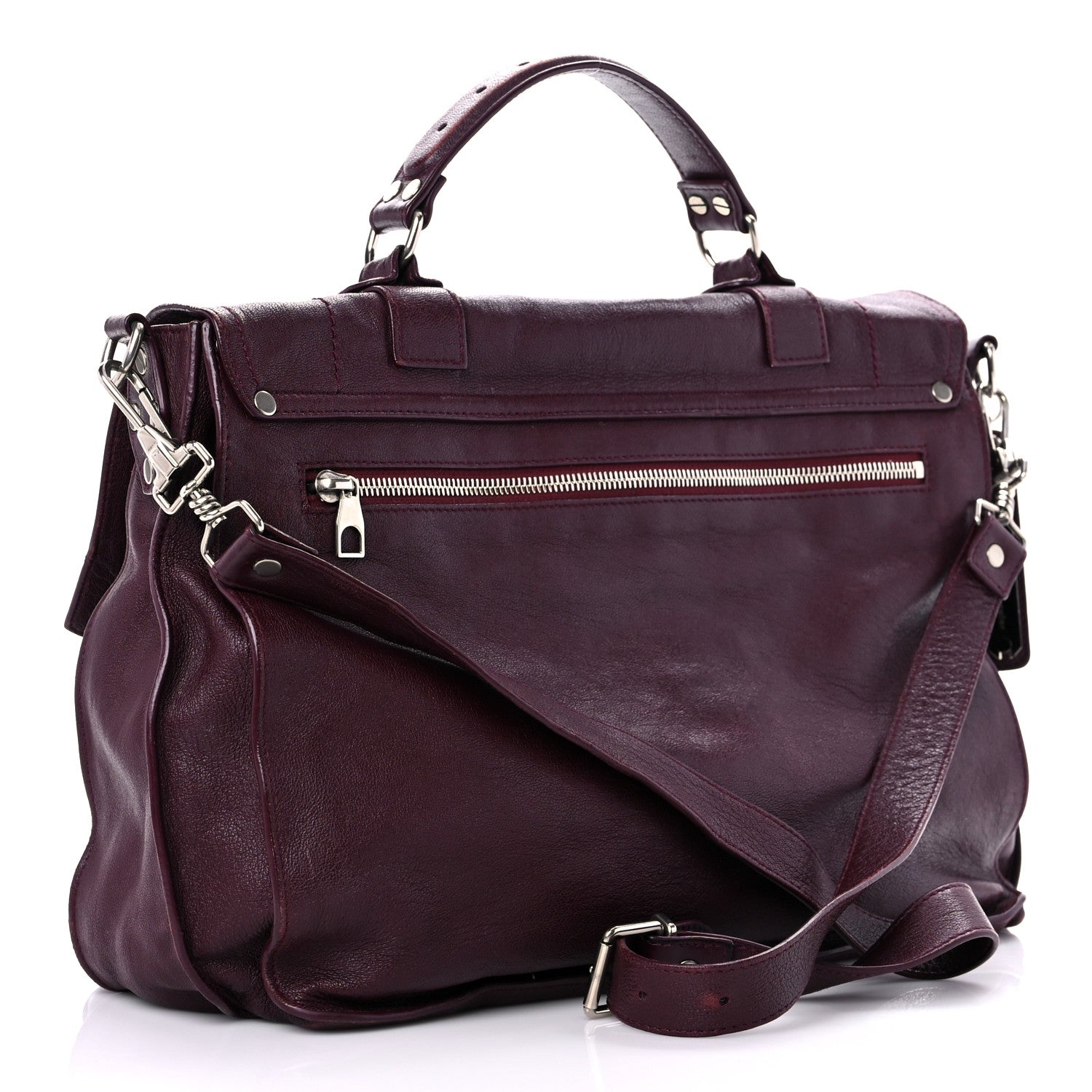 Proenza Schouler Lambskin PS1 Large Satchel Oxblood 3 of 29