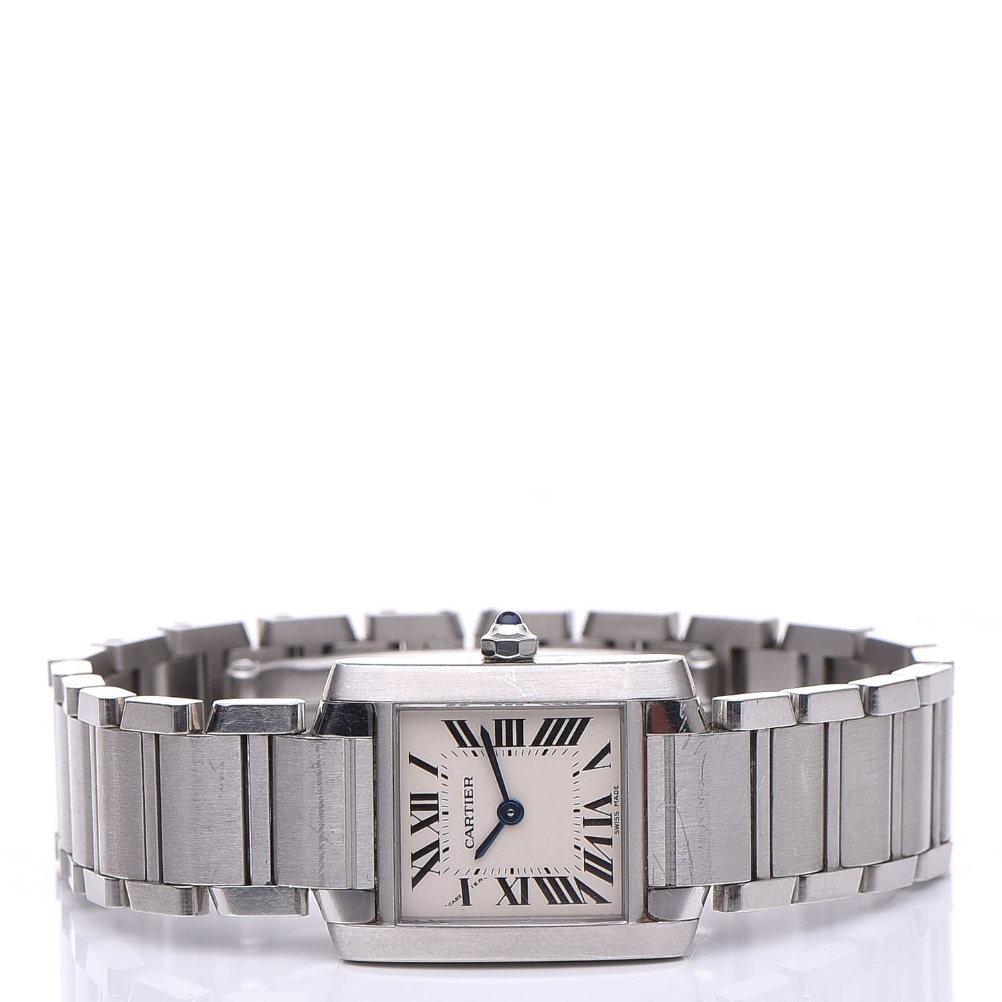 Stainless Steel 20mm Tank Francaise Quartz Watch