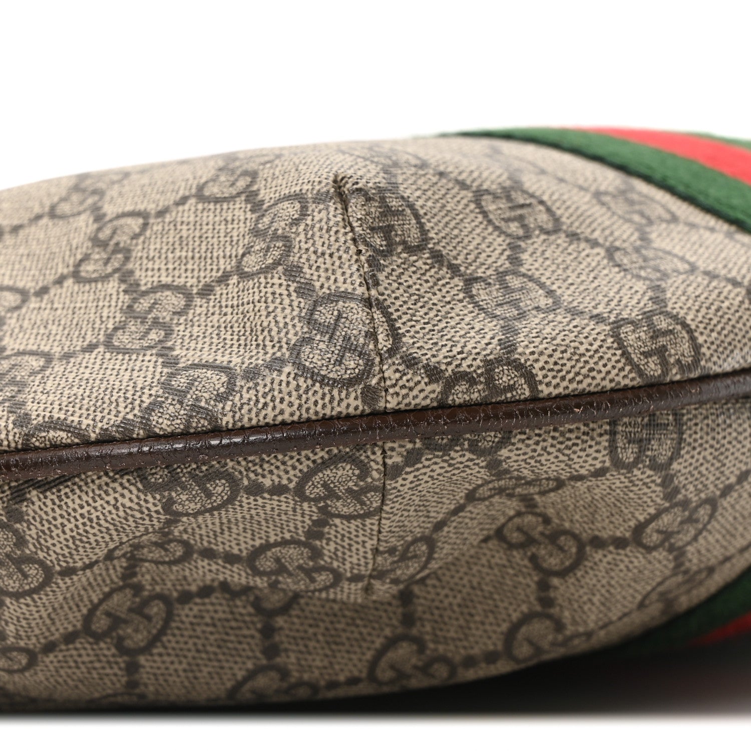 Gucci GG Supreme Monogram Web Small Ophidia Half Moon Hobo Brown 9 of 10