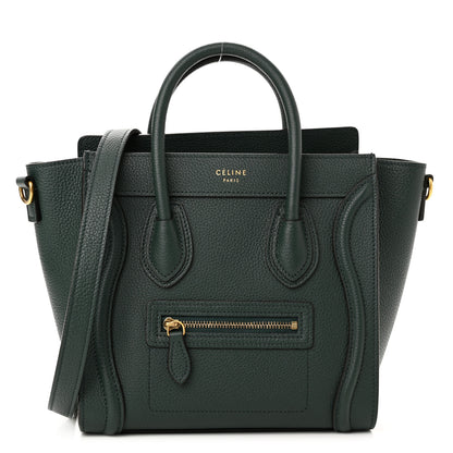 Celine Drummed Calfskin Nano Luggage Amazone 1 of 11