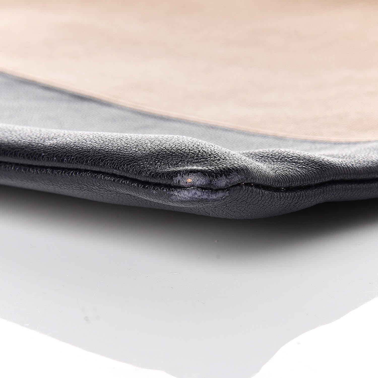 Celine Lambskin Bi-Color Solo Clutch Pouch Nude 6 of 17