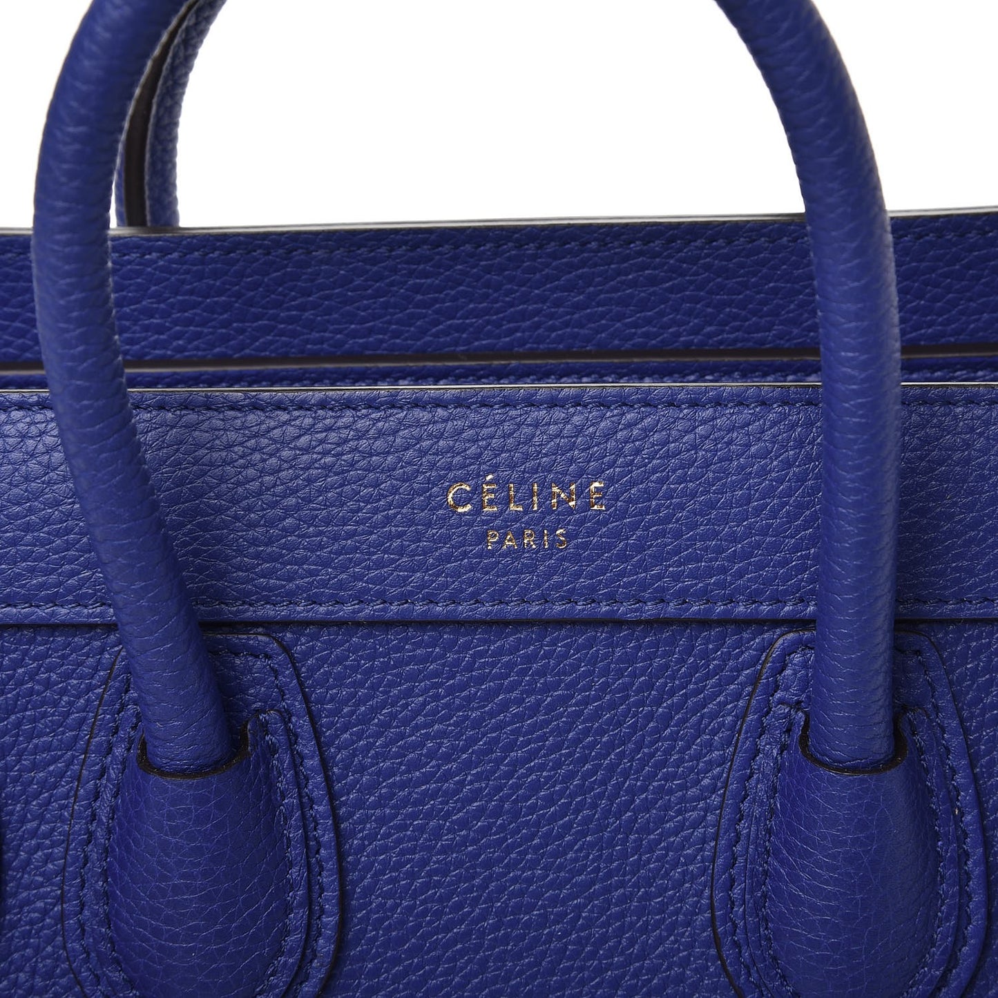 Drummed Calfskin Nano Luggage Indigo