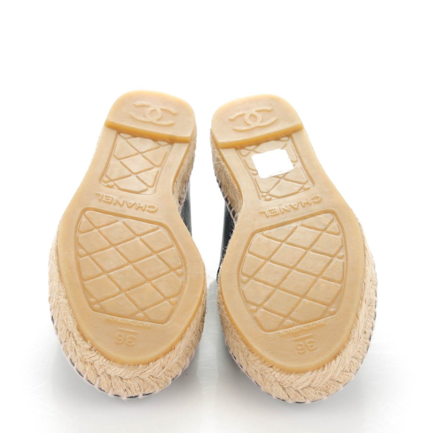 Lambskin CC Espadrilles 36 Dark Navy