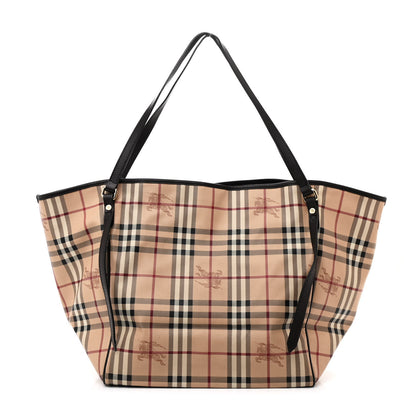 Burberry Haymarket Check Large Canterbury Tote Chocolate 1 of 16