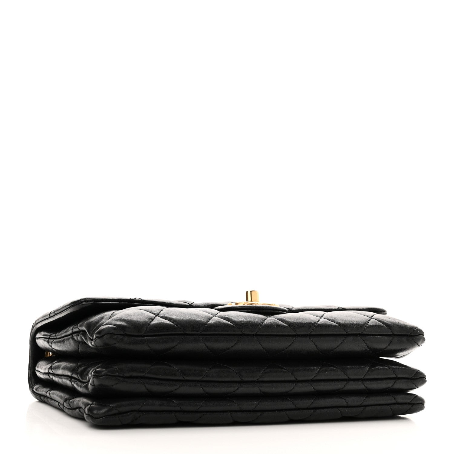 Chanel Lambskin Quilted Medium Pillow Crush Flap Bag Black 4 of 10