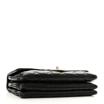 Chanel Lambskin Quilted Medium Pillow Crush Flap Bag Black 4 of 10
