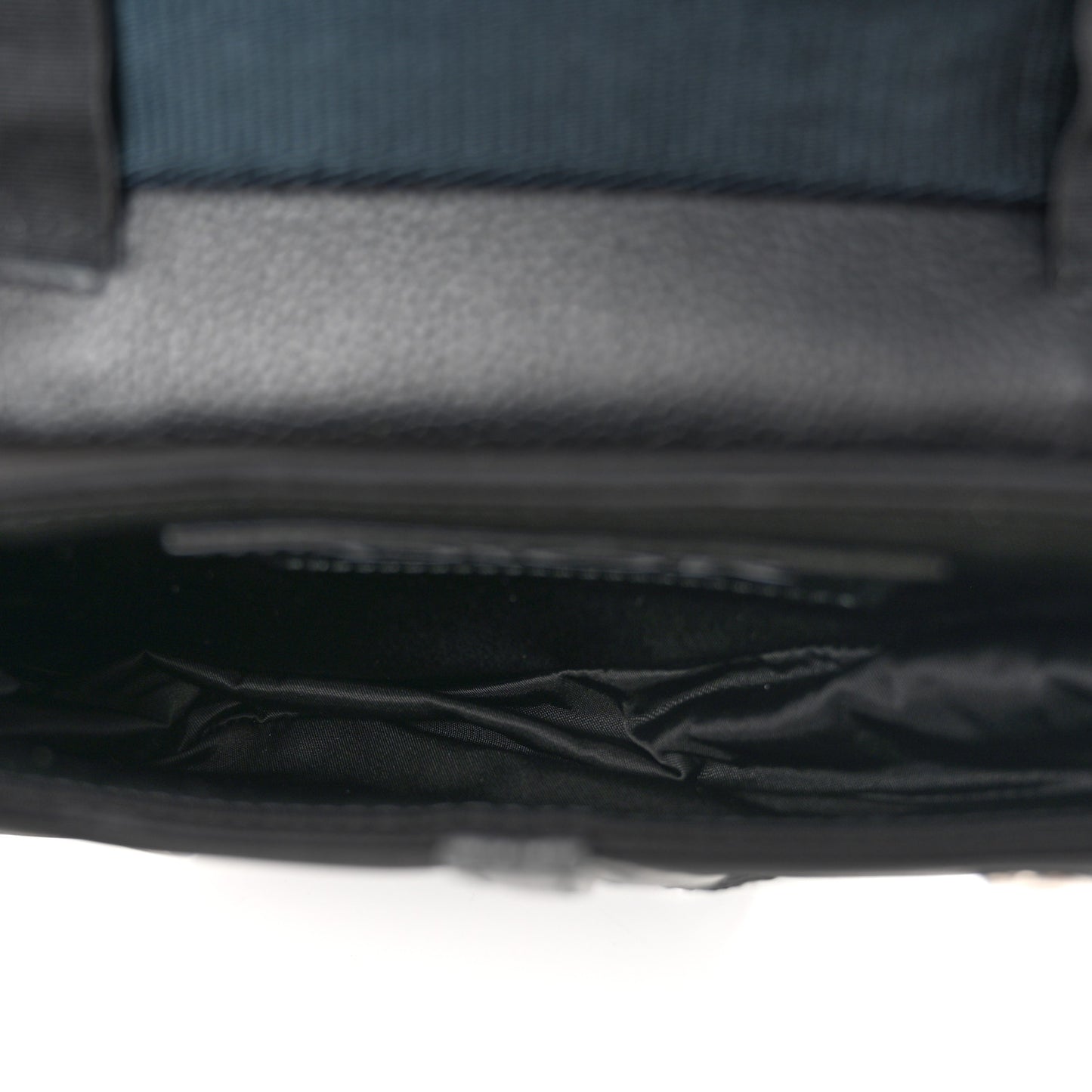 X SACAI Grained Calfskin Technical Fabric Mens Saddle Bag Black