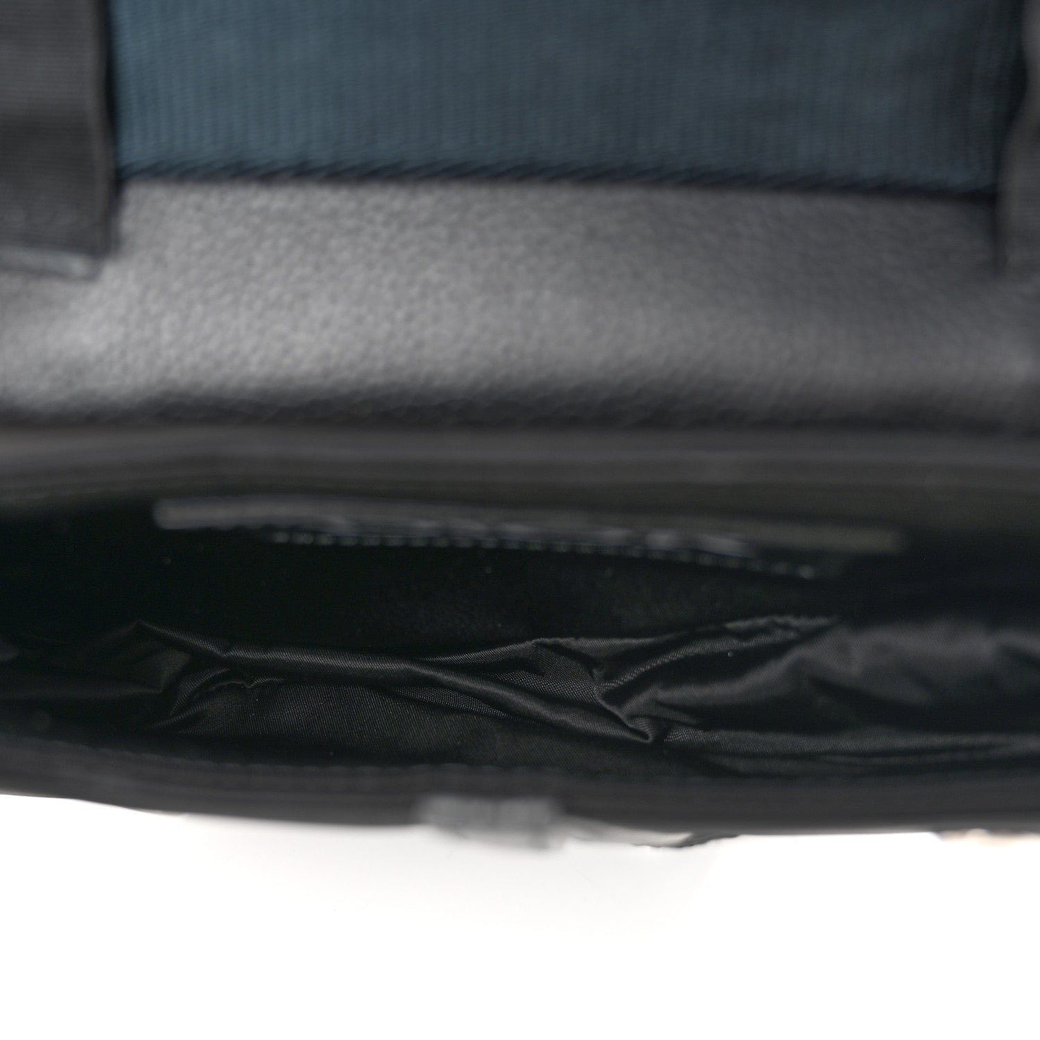 Christian Dior X SACAI Grained Calfskin Technical Fabric Mens Saddle Bag Black 5 of 10