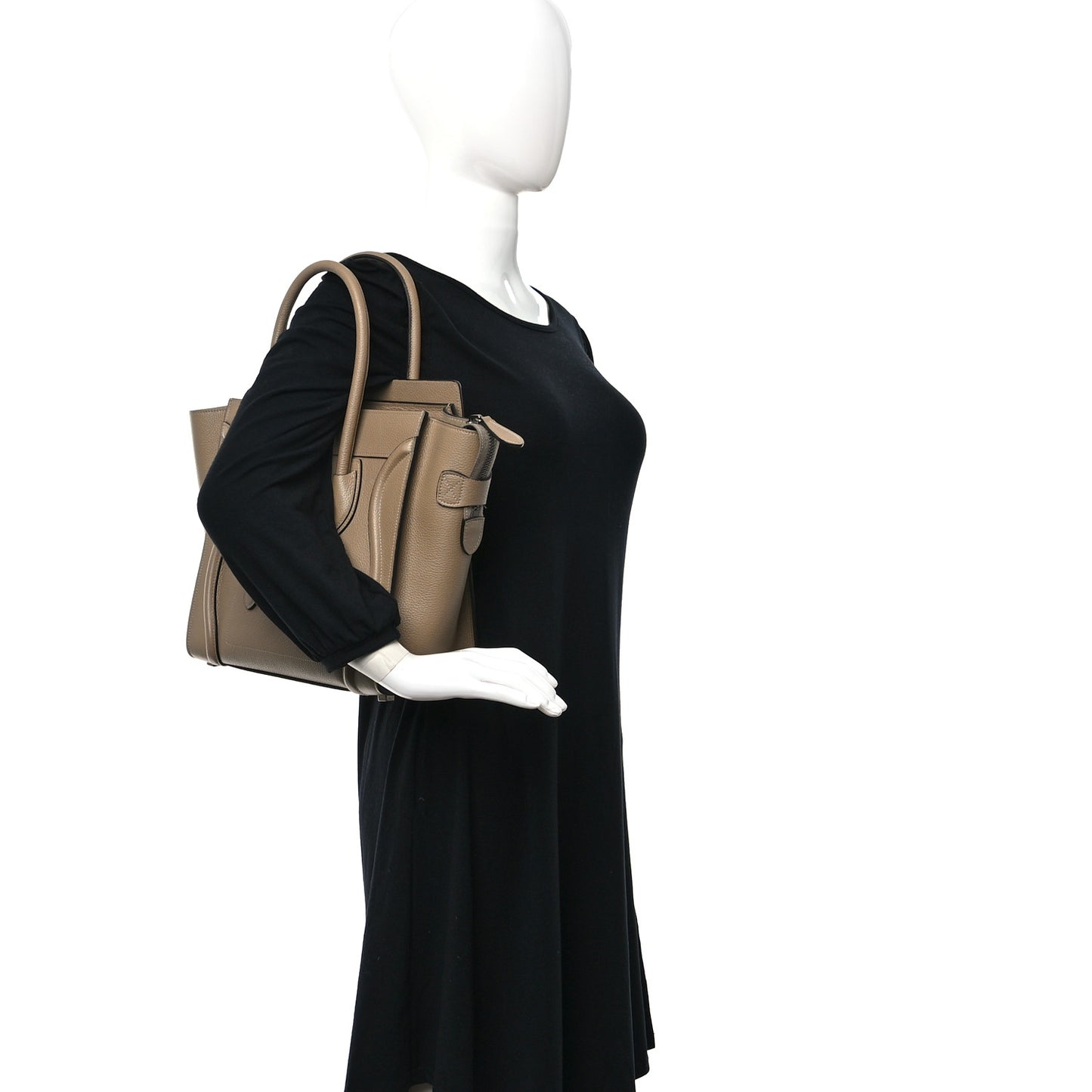 Drummed Calfskin Micro Luggage Dune