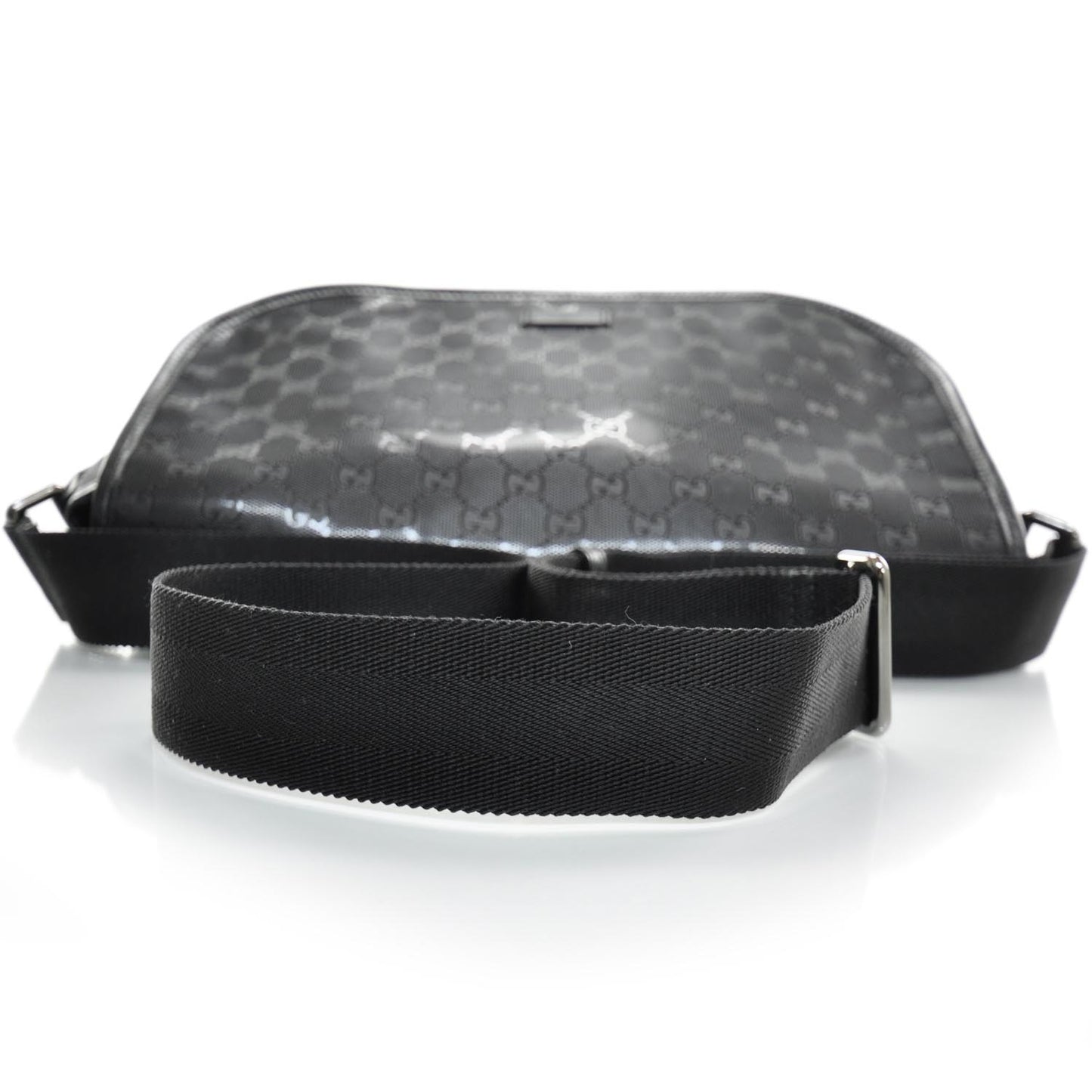 Imprime Monogram Medium Double Buckle Flap Messenger Bag Black