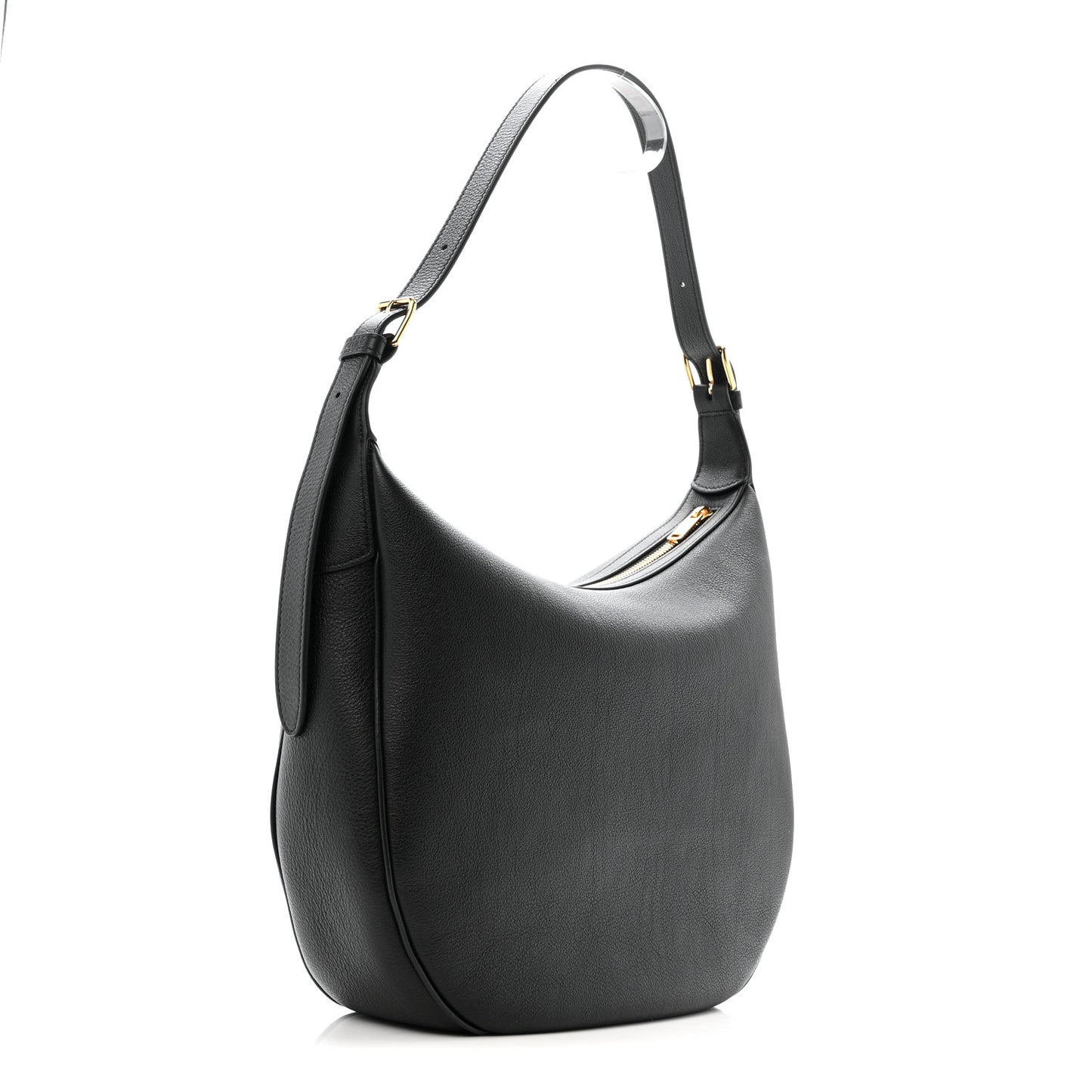 Supple Calfskin Medium Triomphe Heloise Shoulder Bag Black