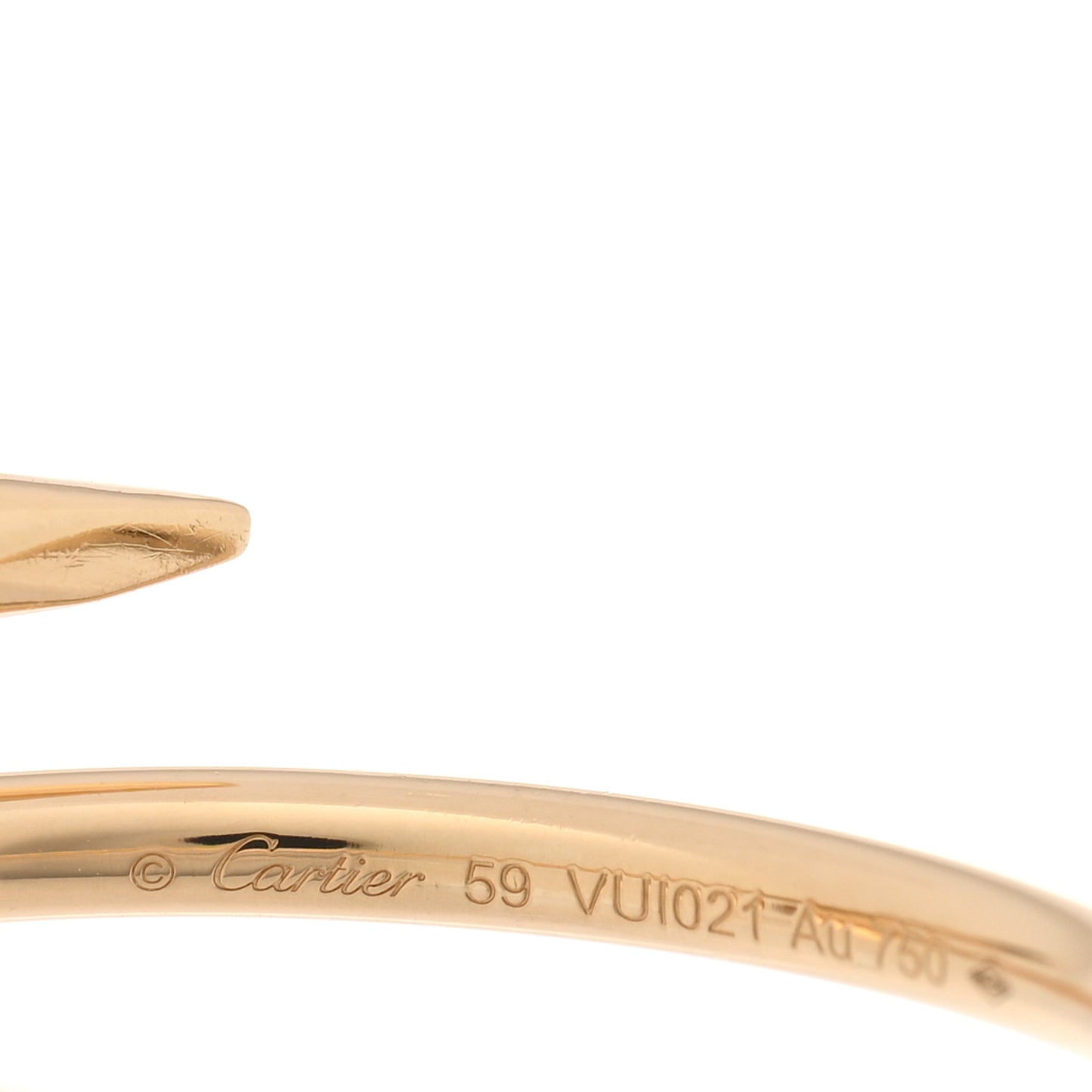 18K Yellow Gold Small Juste Un Clou Ring 59 8.75