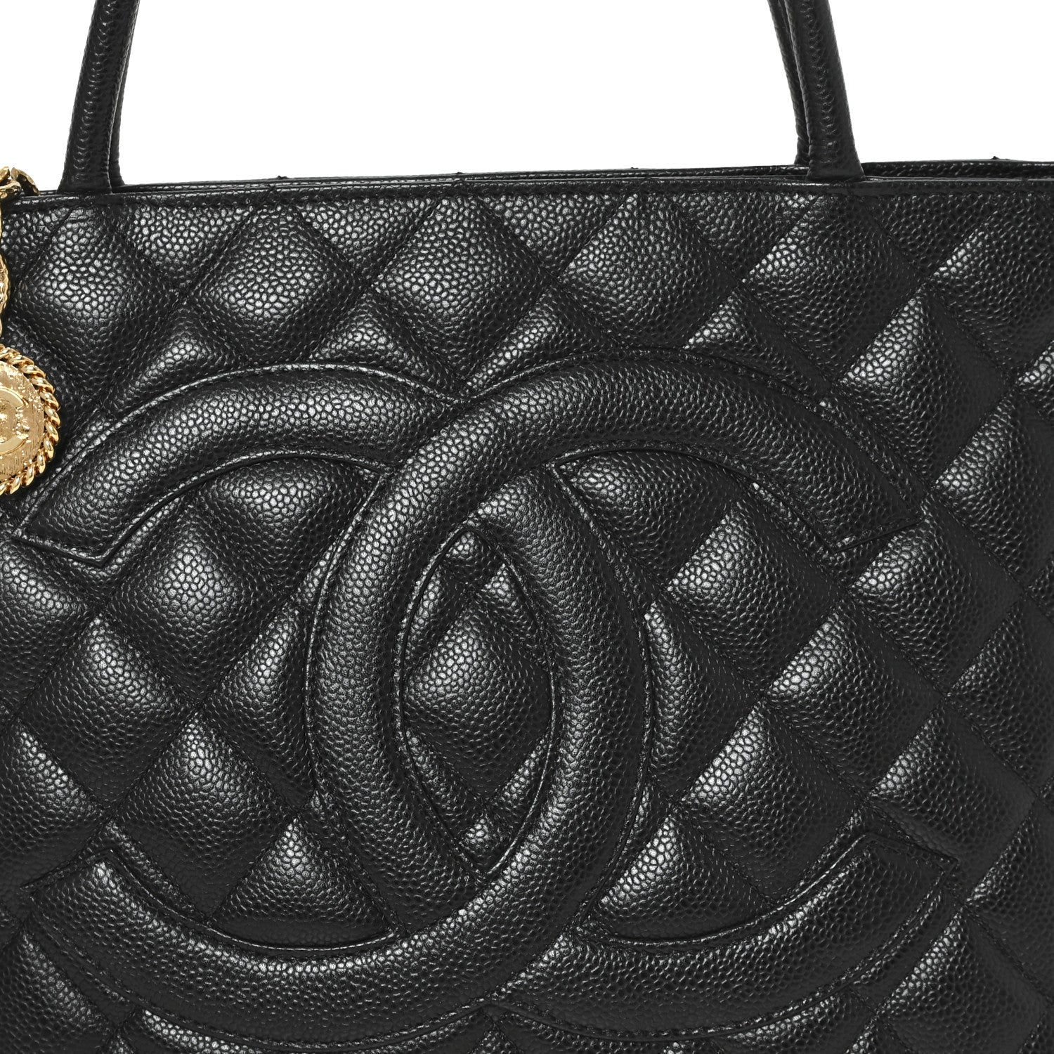Chanel Caviar Quilted Medallion Tote Black 8 of 10