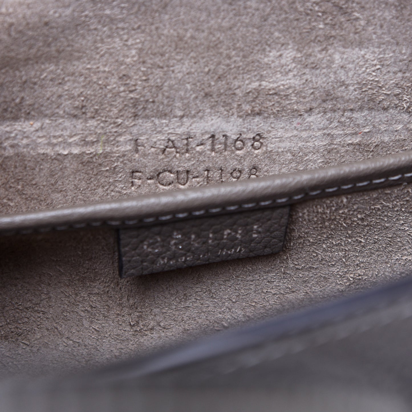 Drummed Calfskin Nano Luggage Souris