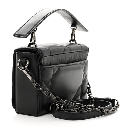 Christian Dior Lambskin Maxi Cannage Small 30 Montaigne Chain Top Handle Bag Black 3 of 11