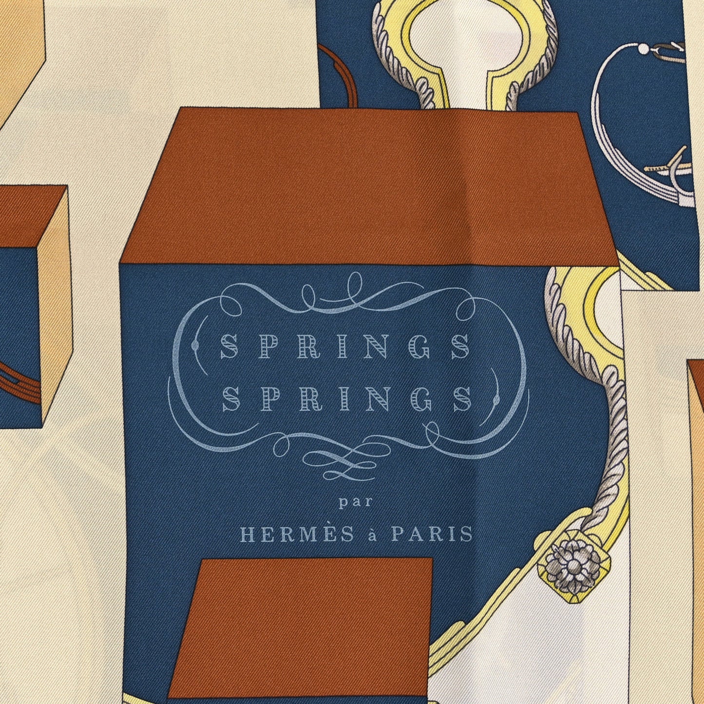 Silk Springs Springs Scarf 90 Creme Gris Fonce