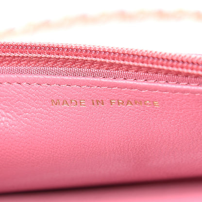 Chanel Sheepskin Quilted Mademoiselle Vintage Wallet On Chain WOC Dark Pink 7 of 12