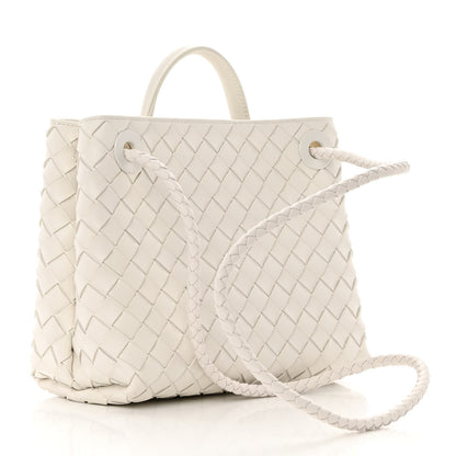 Bottega Veneta Nappa Intrecciato Small Andiamo Shoulder Bag White 3 of 10