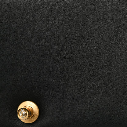 Chanel Calfskin Medium Boy Logo Top Handle Flap Black 10 of 16