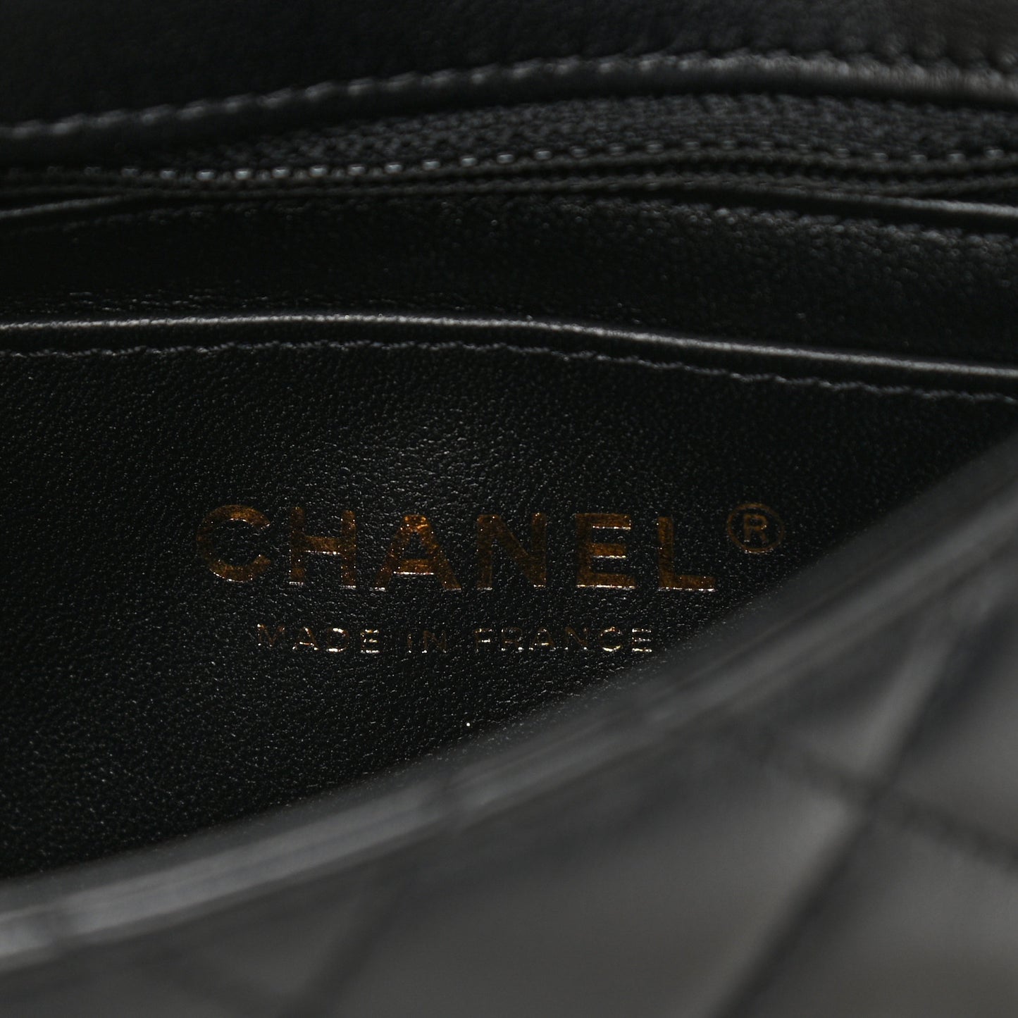 Lambskin Enamel Quilted Mini Flap Black