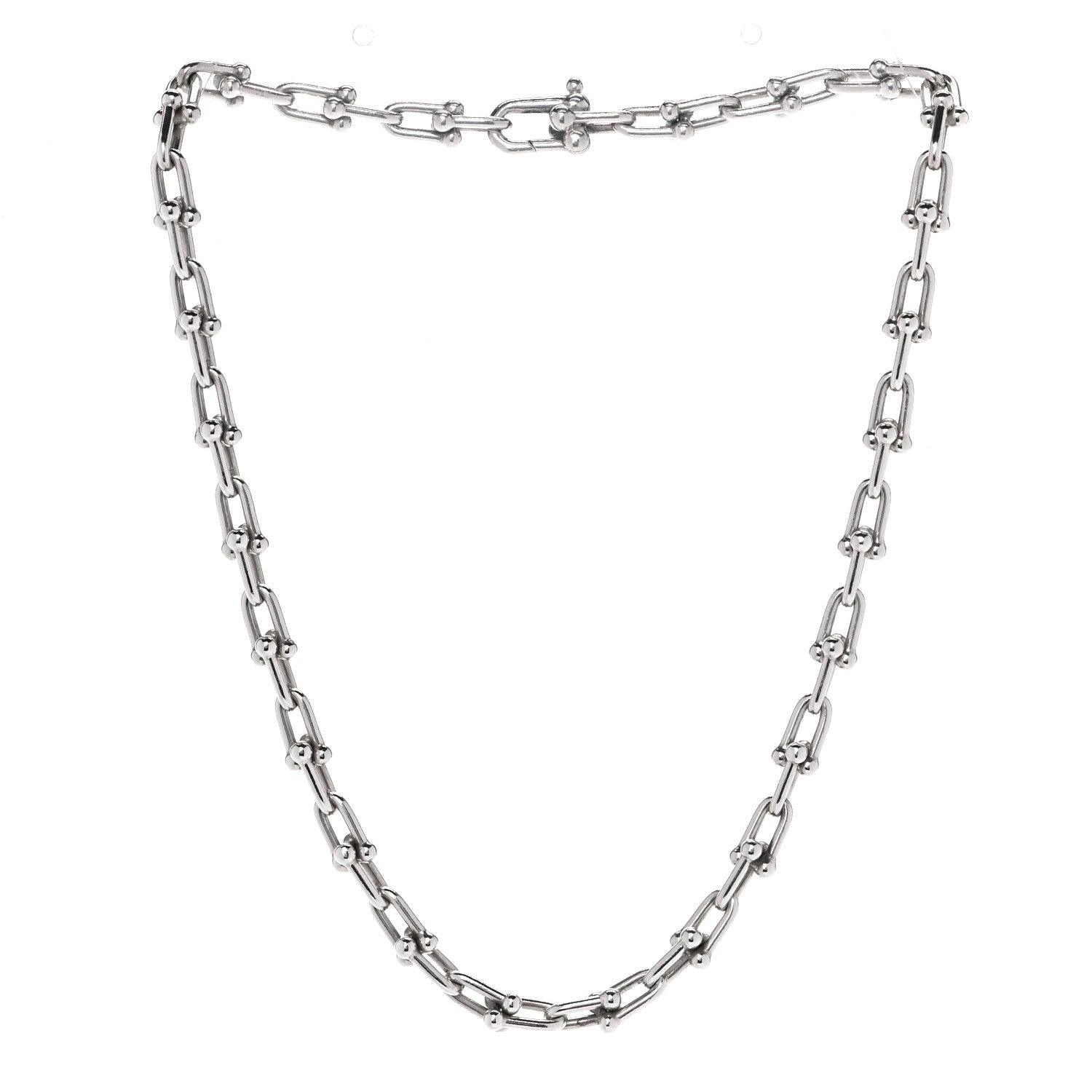 Tiffany Sterling Silver Medium HardWear Link Necklace 3 of 4