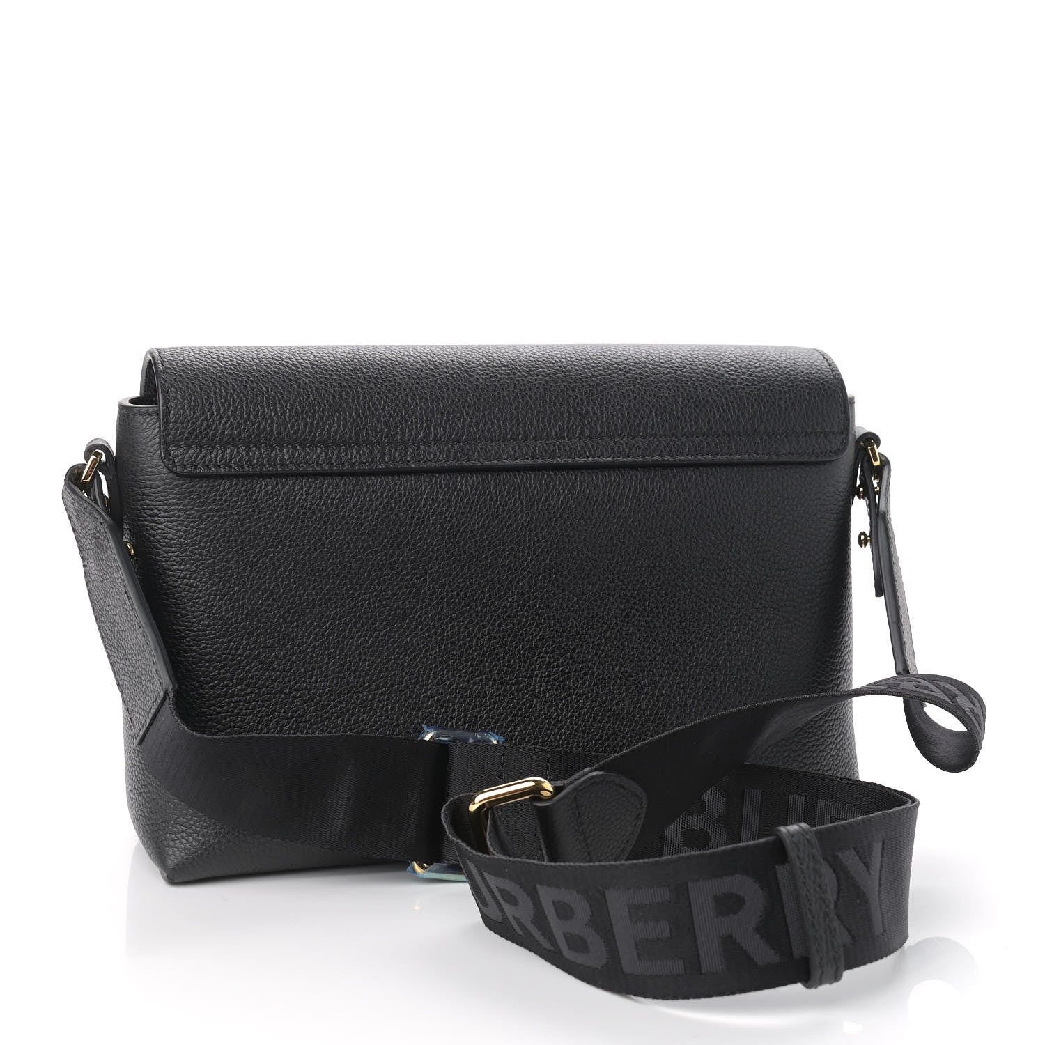 Burberry Grainy Calfskin Vintage Check Note Crossbody Bag Black 3 of 8