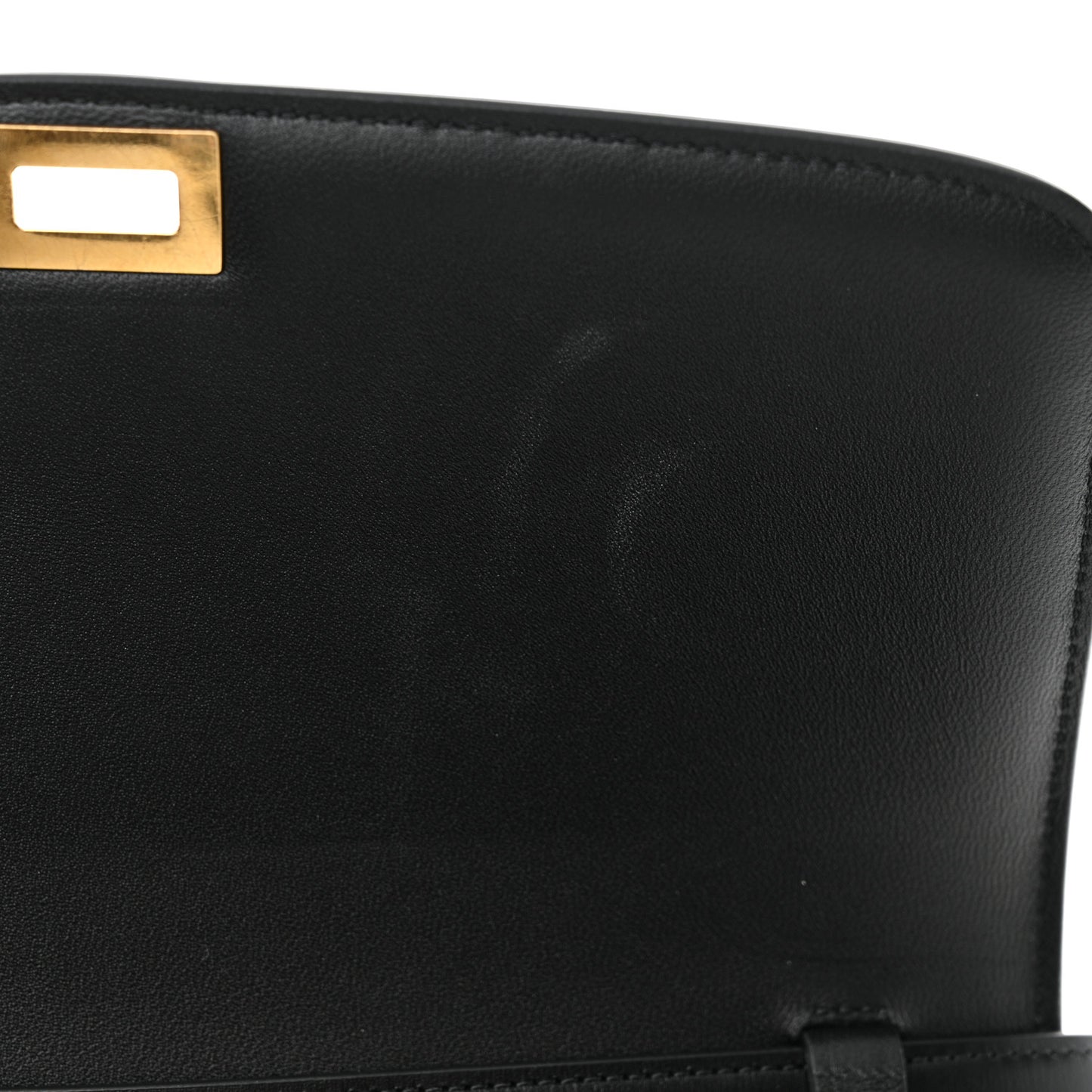 Box Calfskin Medium Classic Box Flap Bag Black
